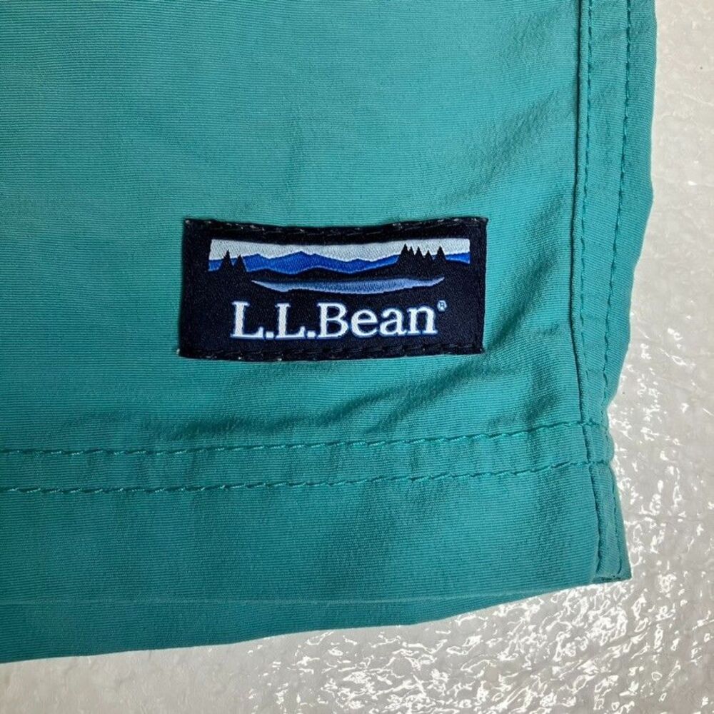 L.L.Bean Supplex Sport Shorts Mens Teal Blue Swim Trunks Elastic Waist Size XL - Picture 2 of 11